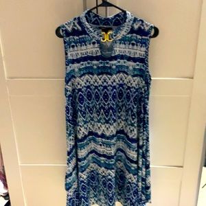 Blue keyhole dress